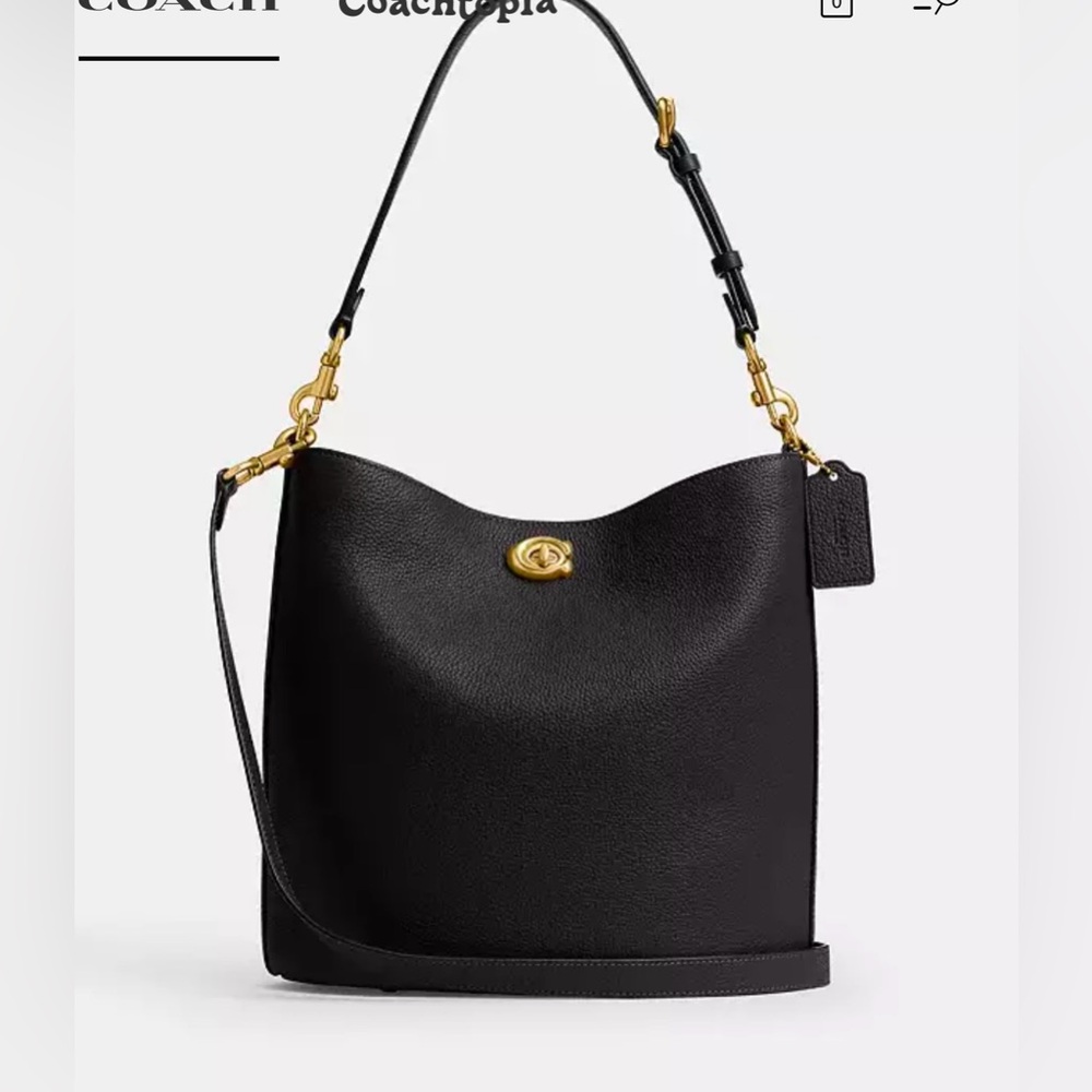 NWT!!! COACH WILLOW BUCKET BAG BLACK RETAIL VALUE $395